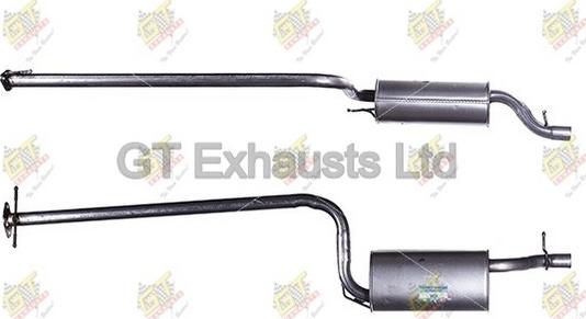 GT Exhausts GFE704 - Середній глушник вихлопних газів autozip.com.ua