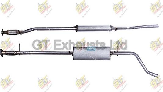 GT Exhausts GFT685 - Середній глушник вихлопних газів autozip.com.ua