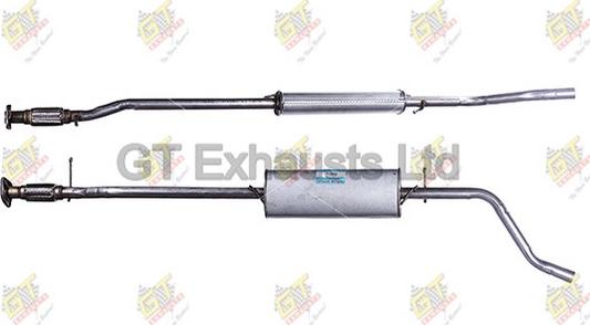 GT Exhausts GFT683 - Середній глушник вихлопних газів autozip.com.ua