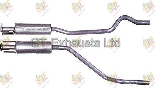 GT Exhausts GGM025 - Середній глушник вихлопних газів autozip.com.ua