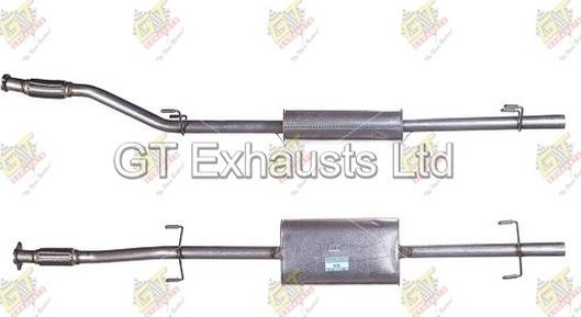 GT Exhausts GMZ348 - Середній глушник вихлопних газів autozip.com.ua