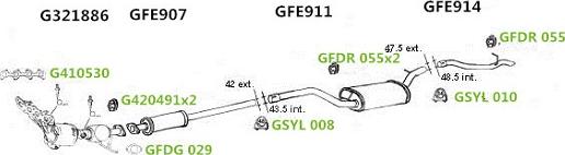 GT Exhausts GT200941 - Система випуску ОГ autozip.com.ua