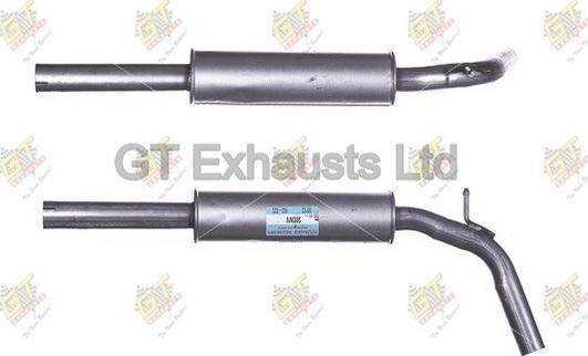 GT Exhausts GVW392 - Середній глушник вихлопних газів autozip.com.ua