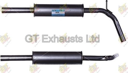 GT Exhausts GVW330 - Середній глушник вихлопних газів autozip.com.ua