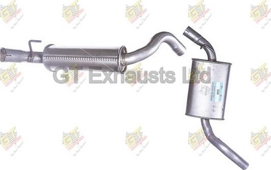 GT Exhausts GVW252 - Середній глушник вихлопних газів autozip.com.ua
