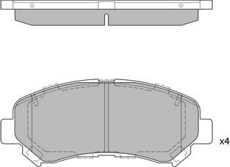 BENDIX D1338 - Гальмівні колодки, дискові гальма autozip.com.ua