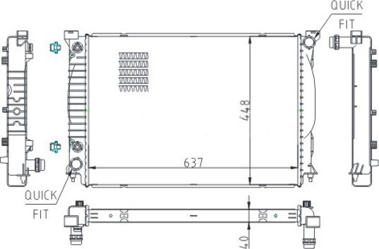 Hart 643 019 - Радіатор, охолодження двигуна autozip.com.ua