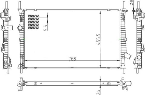 Hart 643 015 - Радіатор, охолодження двигуна autozip.com.ua