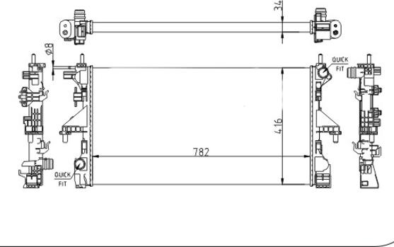 Hart 642 967 - Радіатор, охолодження двигуна autozip.com.ua