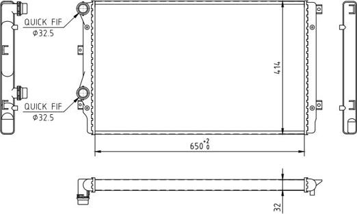 Hart 605 992 - Радіатор, охолодження двигуна autozip.com.ua