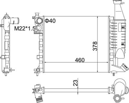 Hart 605 915 - Радіатор, охолодження двигуна autozip.com.ua