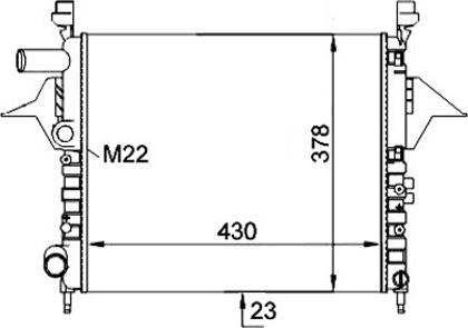 Hart 605 595 - Радіатор, охолодження двигуна autozip.com.ua