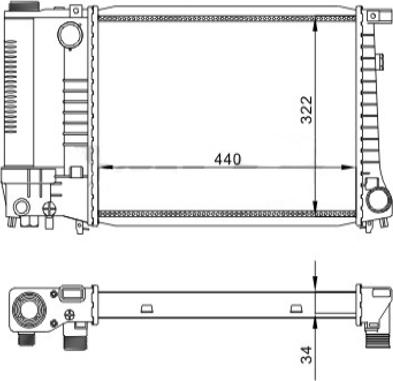 Hart 605 565 - Радіатор, охолодження двигуна autozip.com.ua