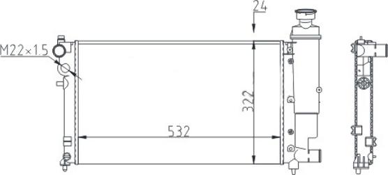 Hart 605 563 - Радіатор, охолодження двигуна autozip.com.ua