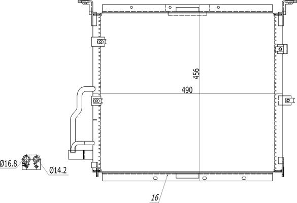 Hart 605 712 - Конденсатор, кондиціонер autozip.com.ua