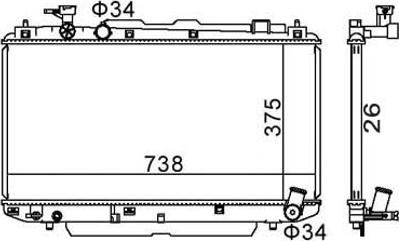 Hart 606 455 - Радіатор, охолодження двигуна autozip.com.ua