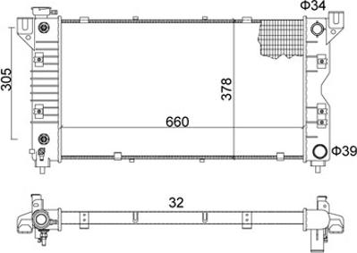 Hart 606 408 - Радіатор, охолодження двигуна autozip.com.ua