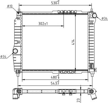 Hart 606 412 - Радіатор, охолодження двигуна autozip.com.ua