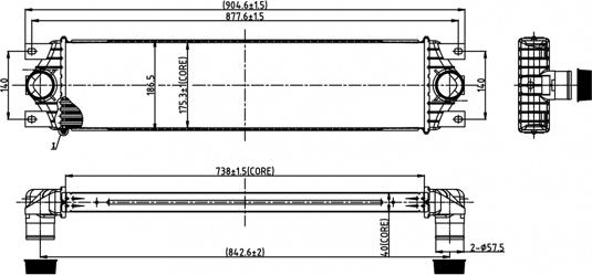 Hart 606 480 - Интеркулер autozip.com.ua