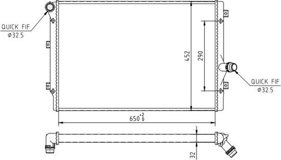 Hart 606 522 - Радіатор, охолодження двигуна autozip.com.ua