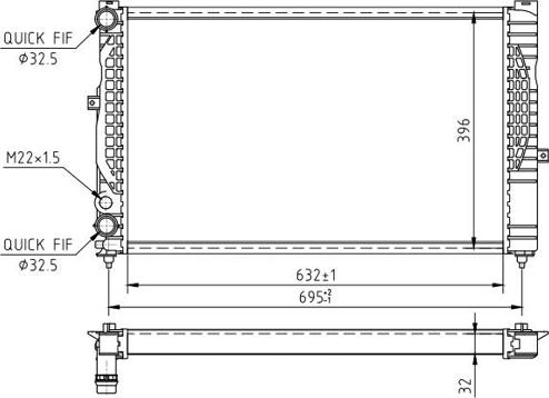 Hart 600 932 - Радіатор, охолодження двигуна autozip.com.ua