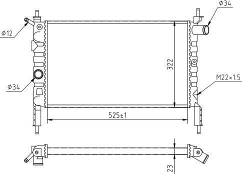 Hart 600 095 - Радіатор, охолодження двигуна autozip.com.ua