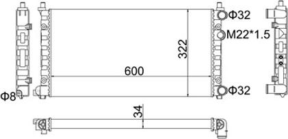 Hart 600 242 - Радіатор, охолодження двигуна autozip.com.ua