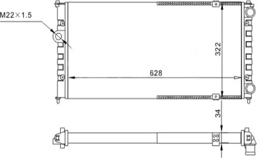 Hart 600 725 - Радіатор, охолодження двигуна autozip.com.ua