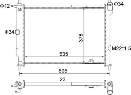 Hart 601 442 - Радіатор, охолодження двигуна autozip.com.ua