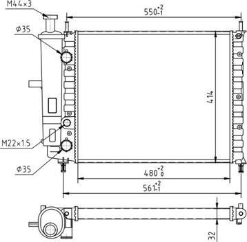 Hart 601 386 - Радіатор, охолодження двигуна autozip.com.ua