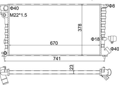 Hart 601 388 - Радіатор, охолодження двигуна autozip.com.ua