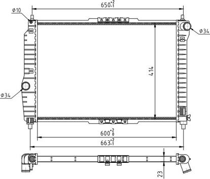 Hart 608 099 - Радіатор, охолодження двигуна autozip.com.ua