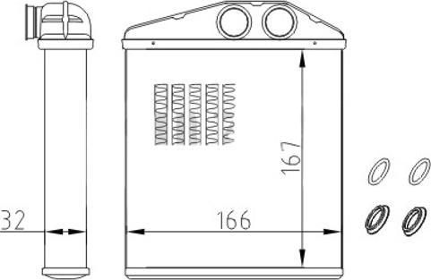 Hart 608 009 - Теплообмінник, опалення салону autozip.com.ua