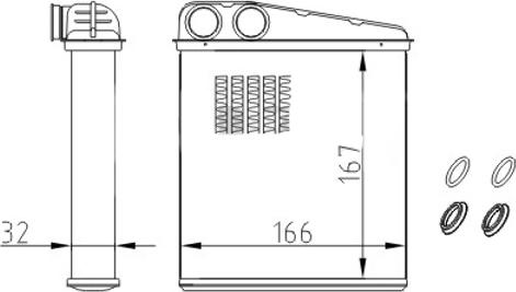 Hart 608 008 - Теплообмінник, опалення салону autozip.com.ua