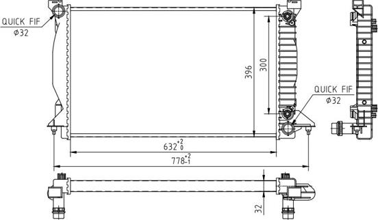 Hart 608 014 - Радіатор, охолодження двигуна autozip.com.ua