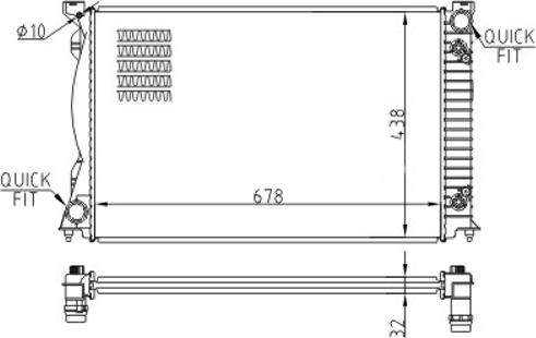 Hart 608 146 - Радіатор, охолодження двигуна autozip.com.ua