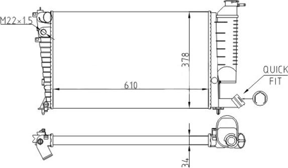 Hart 608 359 - Радіатор, охолодження двигуна autozip.com.ua