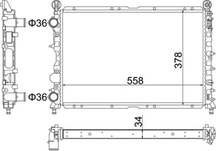 Hart 603 457 - Радіатор, охолодження двигуна autozip.com.ua