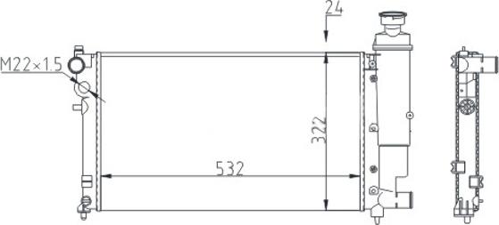 Hart 603 091 - Радіатор, охолодження двигуна autozip.com.ua