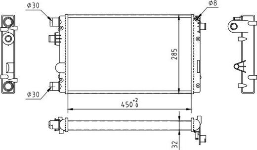 Hart 603 055 - Радіатор, охолодження двигуна autozip.com.ua