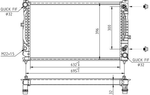 Hart 603 085 - Радіатор, охолодження двигуна autozip.com.ua