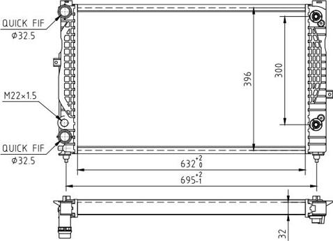 Hart 603 198 - Радіатор, охолодження двигуна autozip.com.ua