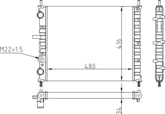 Hart 603 318 - Радіатор, охолодження двигуна autozip.com.ua