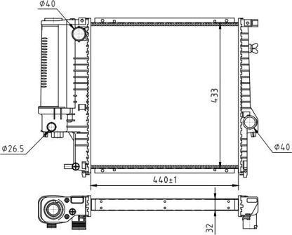 Hart 602 085 - Радіатор, охолодження двигуна autozip.com.ua