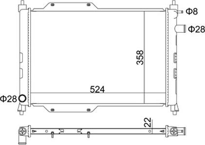 Hart 602 128 - Радіатор, охолодження двигуна autozip.com.ua