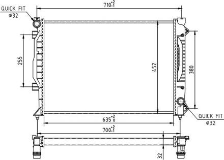 Hart 607 882 - Радіатор, охолодження двигуна autozip.com.ua