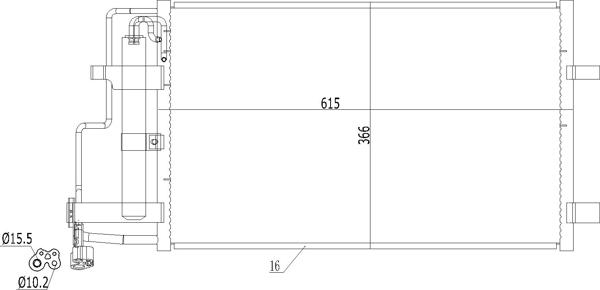 Hart 619 538 - Конденсатор, кондиціонер autozip.com.ua