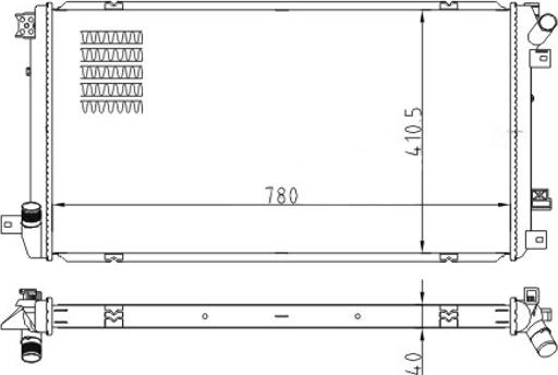 Hart 616 612 - Радіатор, охолодження двигуна autozip.com.ua