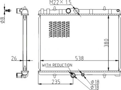 Hart 610 250 - Радіатор, охолодження двигуна autozip.com.ua