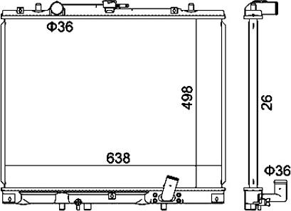 Hart 611 946 - Радіатор, охолодження двигуна autozip.com.ua